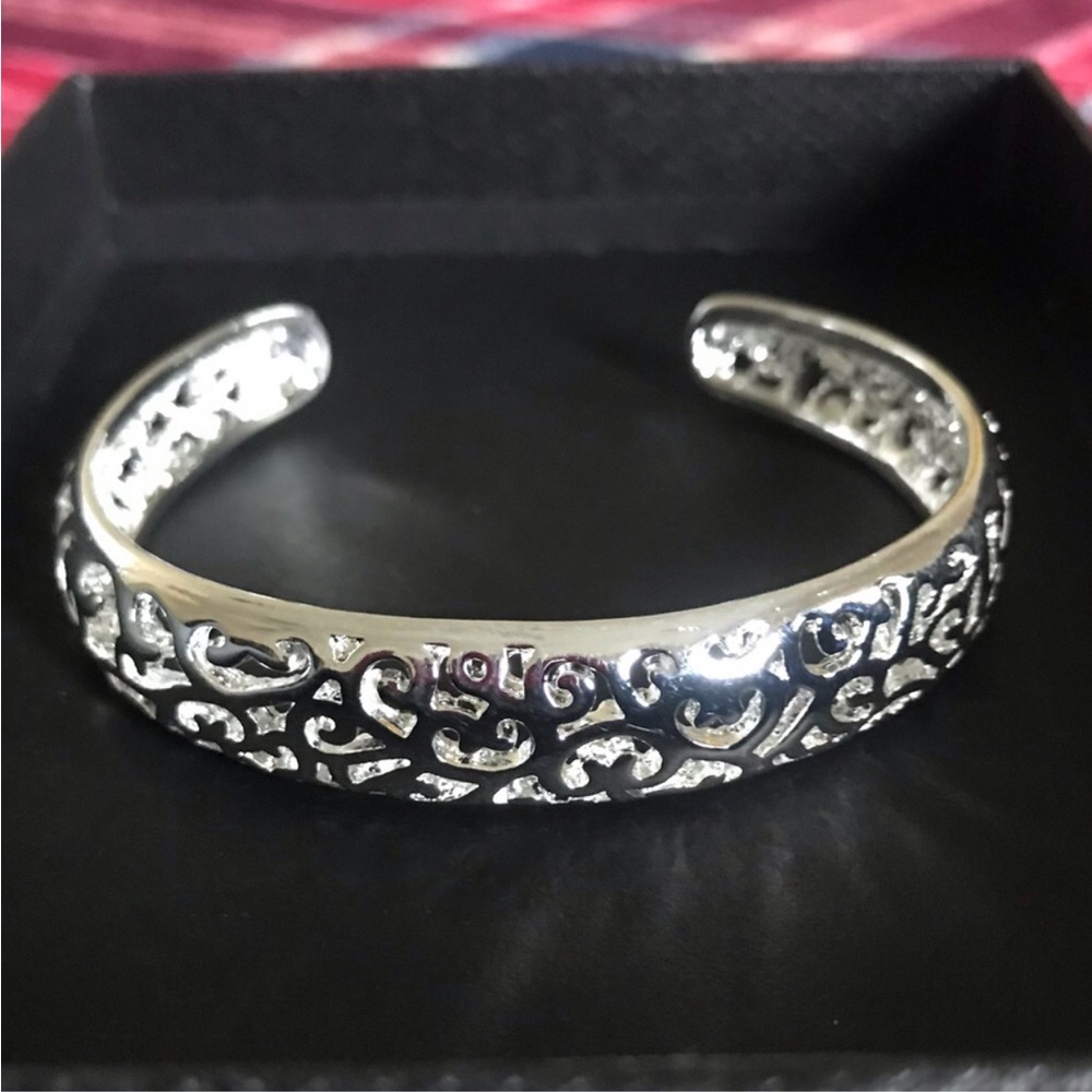 Sterling Silver Filigree Open Cuff Bracelet